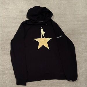 Hamilton Black Hoodie with Gold Star